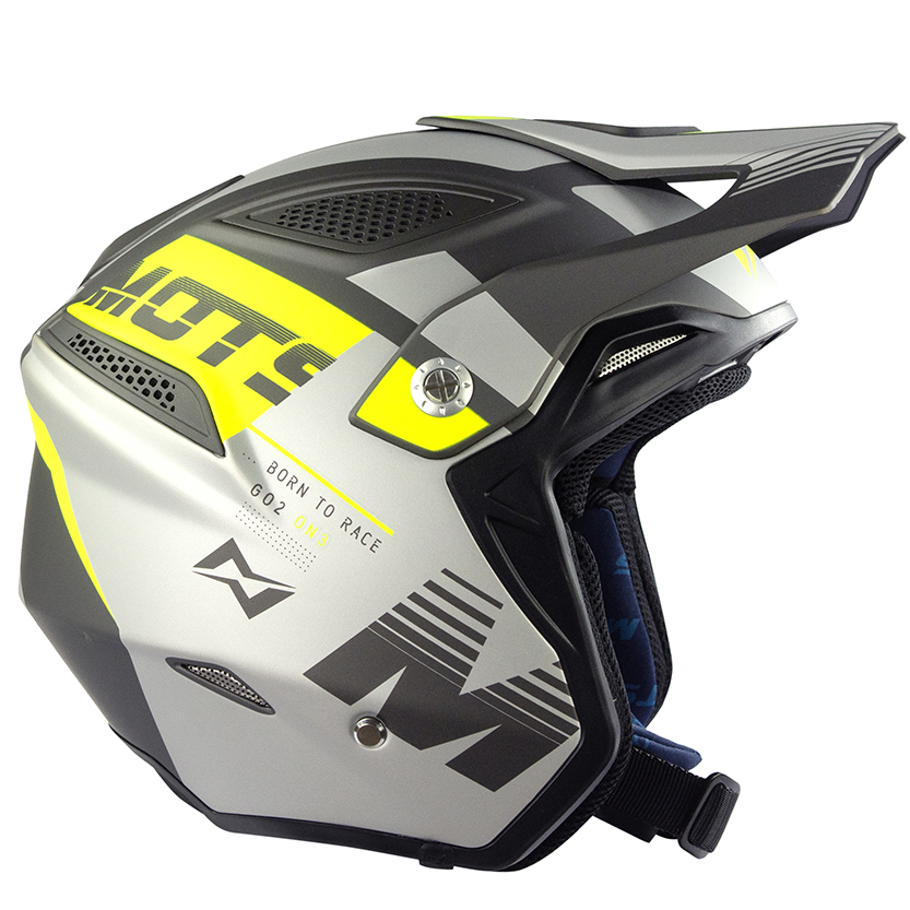 Bild von Der neue Helm Mots GO2 ON3 grau/fluo 